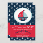キュートシルボート招待状 招待状 (正面/裏面)