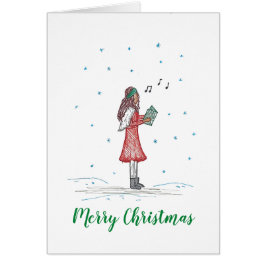 キュートシンプルとカロラークリスマスカード