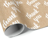 キュートシンプルな手でレタフェイクー素朴ド茶クラフト ラッピングペーパー (ロールコーナー)