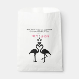 キュートシンプルな白黒フラミンゴス結婚ズ フェイバーバッグ