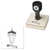 キュートシンプルアイスクリームサンデミニマリスト ラバースタンプ (押印)