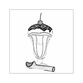 キュートシンプルアイスクリームサンデミニマリスト ラバースタンプ (インプリント)