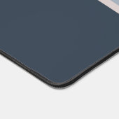 キュートシンプルイニシャルモダンモノグラムブルー デスクマット (コーナー)