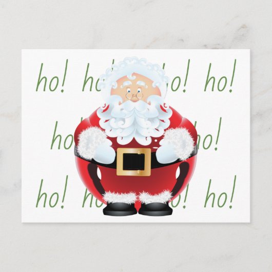 キュートシンプルサンタクロースクリスマスホリデー ポストカード (正面)