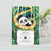 キュートシンプルチルドレンズパンダ誕生日 招待状 (スタンド正面)