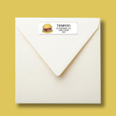 キュートシンプルハンバーガー差出人住所 ラベル