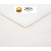 キュートシンプルハンバーガー差出人住所 ラベル