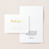 キュートシンプルハート結婚の感謝金ゴールド 箔カード (ディスプレー)