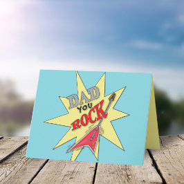 キュートシンプルパパ父の日ロックンロールギター カード