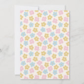 キュートシンプルフローラレインボー水カラー誕生 案内状 (裏面)