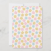 キュートシンプルフローラレインボー水カラー誕生 案内状 (裏面)