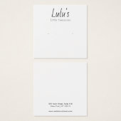 キュートシンプルホワイトスタッドイヤリングディスプレイ (正面&裏面)