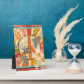 キュートシンプル引用文フォークドーヴカラフルおもしろい フォトプラーク (側面)