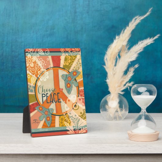 キュートシンプル引用文フォークドーヴカラフルおもしろい フォトプラーク (側面)