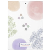 キュートシンプル抽象芸術ブラシストローク クリップボード (裏面)