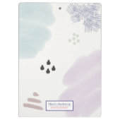 キュートシンプル抽象芸術ブラシストローク クリップボード (裏面)