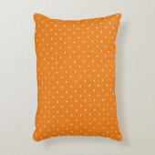 キュートシンプル水玉模様オレンジとホワイト アクセントクッション (正面(垂直))