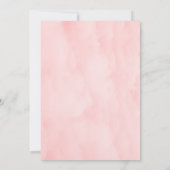 キュートシンプル金ゴールド&ピンク誕生日招待状 ノートカード (裏面)