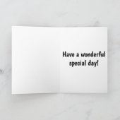 キュートシーおもしろいオッター魚釣りアート カード (内部)