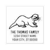 キュートシーオッターネーム差出人住所エンボッサーR セルフインキングスタンプ (デザイン)