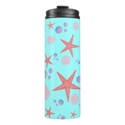 キュートシーシェルヒトデ沿岸夏海ビーチ タンブラー (正面)