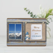 キュートシーニックコロラドキャビン注写真テンプレート シーズンカード (スタンド正面)