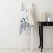 キュートシープパステルブルーカラーミニマルパーソナライズされた シェルパブランケット (インサイチュ)