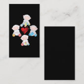 キュートシープヤーン編み物ソックスクロチェット祖母 名刺 (正面/裏面)