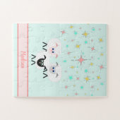 キュートシープ&スターズモノグラムのチルドレンパズル ジグソーパズル (横)