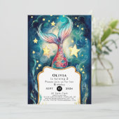 キュートシーマーメイド誕生日 招待状 (スタンド正面)