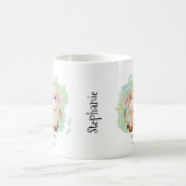 キュートジェミニツインズウォーターカラーブル〔占星術の〕十二宮図モノグラム コーヒーマグカップ (中央)