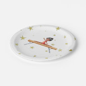 キュートジムティックスブラックガール誕生日 ペーパープレート (アングル)