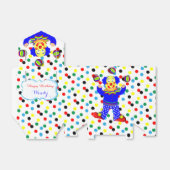 キュートジャグリングサーカスピエロオン水玉模様 フェイバーボックス (折り畳みなし)