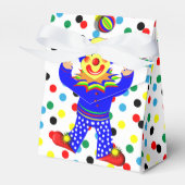 キュートジャグリングサーカスピエロオン水玉模様 フェイバーボックス (正面サイド)