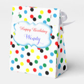 キュートジャグリングサーカスピエロオン水玉模様 フェイバーボックス (裏面サイド)