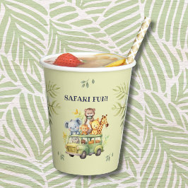 キュートジャングルアニマルサファリ誕生日 紙コップ