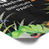 キュートジャングルサファリアドベンチャー誕生日へようこそ ポスター (角)