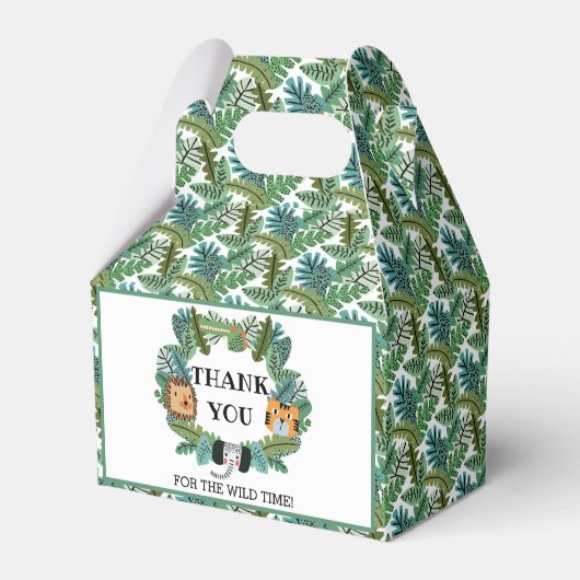 キュートジャングルサファリオンタイガーエレファント誕生日 フェイバーボックス (正面サイド)