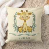 キュートジャングルサファリキリンベビー子供部屋 クッション (ブランケット)