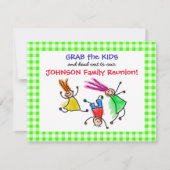 キュートジャンピングキッズファミリー懇親会招待状 招待状 (正面)