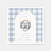 キュートジャンベビーデニムベビーシャワー スタンダードカクテルナプキン (正面)