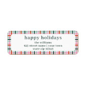 キュートジンガモダンムホリデイ差出人住所 ラベル (正面)