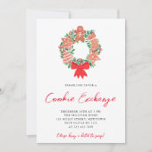 キュートジンガーブレッドクッキー交換パーティーホリデー 招待状 (正面)