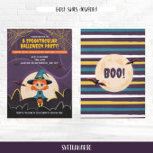 キュートジンジャーウィッチハローウィンパーティ招待状 招待状