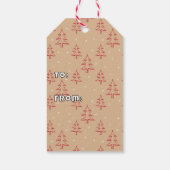 キュートジンジャーブレッドガールホリデークッキークラフト ギフトタグ (裏面)