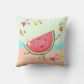 キュートスイカキャラクターとビーチ クッション (裏面)