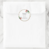 キュートスイカグリッターとストロ絵を描ック誕生日 ラウンドシール (バッグ)