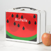 キュートスイカパーソナライズされたカスタム メタルランチボックス (インサイチュ)