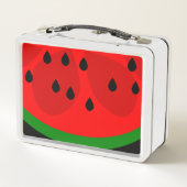 キュートスイカパーソナライズされたカスタム メタルランチボックス (裏面)