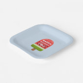 キュートスイカポスクルハッピーバースデー ペーパープレート (傾斜あり)